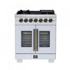Cuisiniere a double combustible Capriasca 30 po, blanche, 4.32 pi³ – FFSGS6387-30WHT