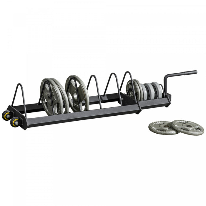 Soozier Support De Poids, Support De Support De Plaque De Poids Horizontal, Stockage De Plaque De Pare-chocs Avec Roues De Transport Pour La Salle De Sport A Domicile