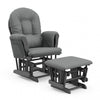 Storkcraft Hoop Fauteuil bercant et pouf - Gris avec gris