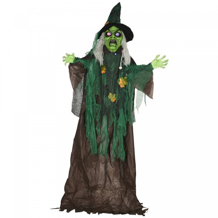Homcom Sorciere De Decoration D'halloween 72\", Active Par Le Son