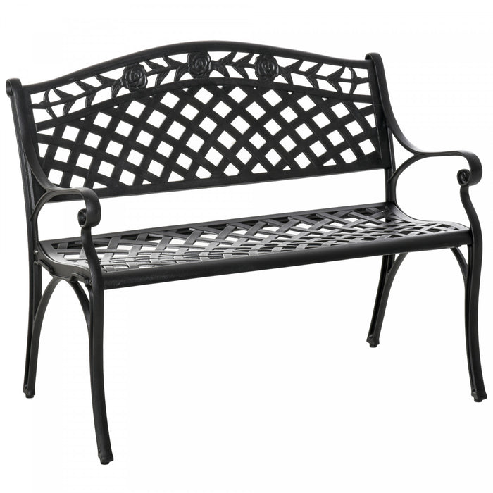 Banc De Jardin En Aluminium 2 Places Outsunny, Chaise D'exterieur Loveseat.