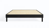 Cadre de lit plateforme simple Smart Base Essential en métal - noir
