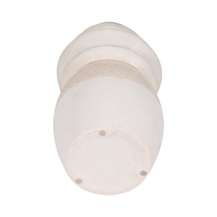 Vase de 12 po avec dessus cannelé et fini réactif - multicolore