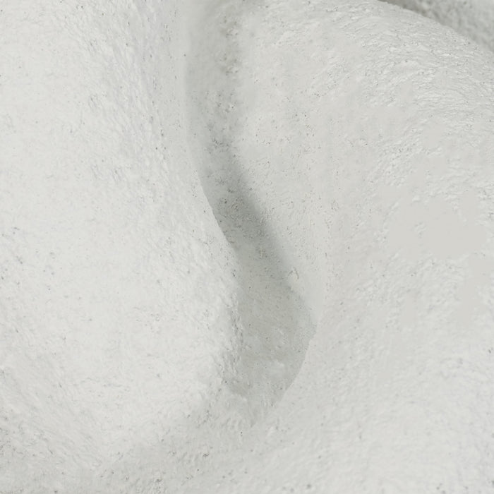 Décoration de nœud de 9 po en résine à fini rugueux - blanche