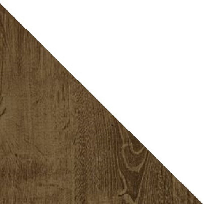 Table de nuit Liberty de Manhattan Comfort de style moderne du milieu du 20e siècle avec compartiment et tiroir - brun rustique et blanche