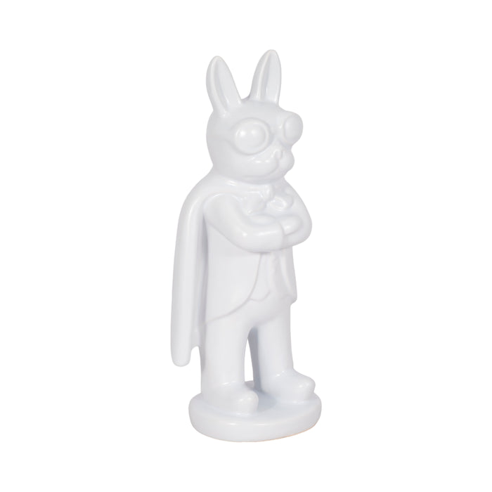 Super chien de 10 po en céramique - blanc