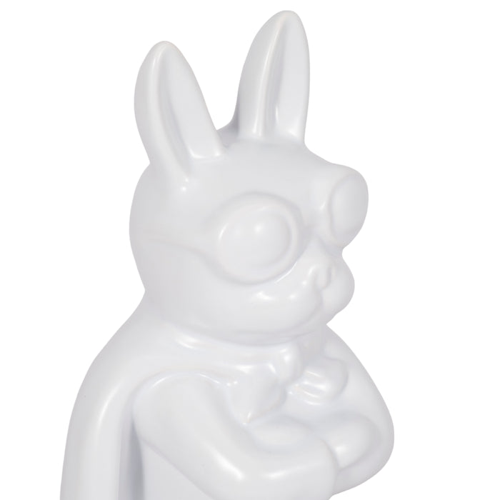 Super chien de 10 po en céramique - blanc