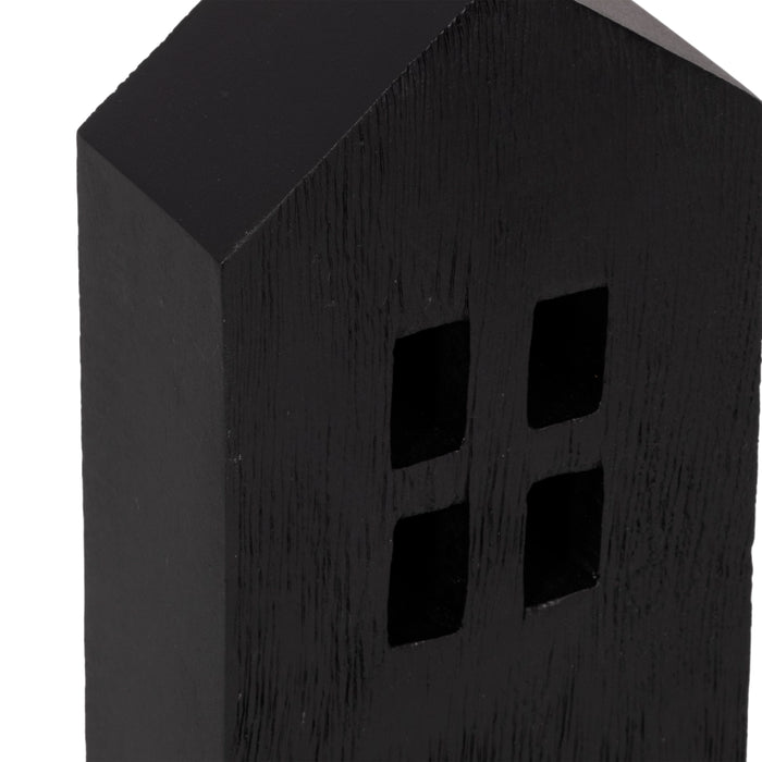 Article décoratif de table maison de 10 po en bois - noir