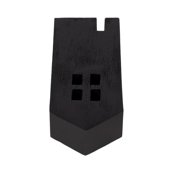 Article décoratif de table maison de 10 po en bois - noir