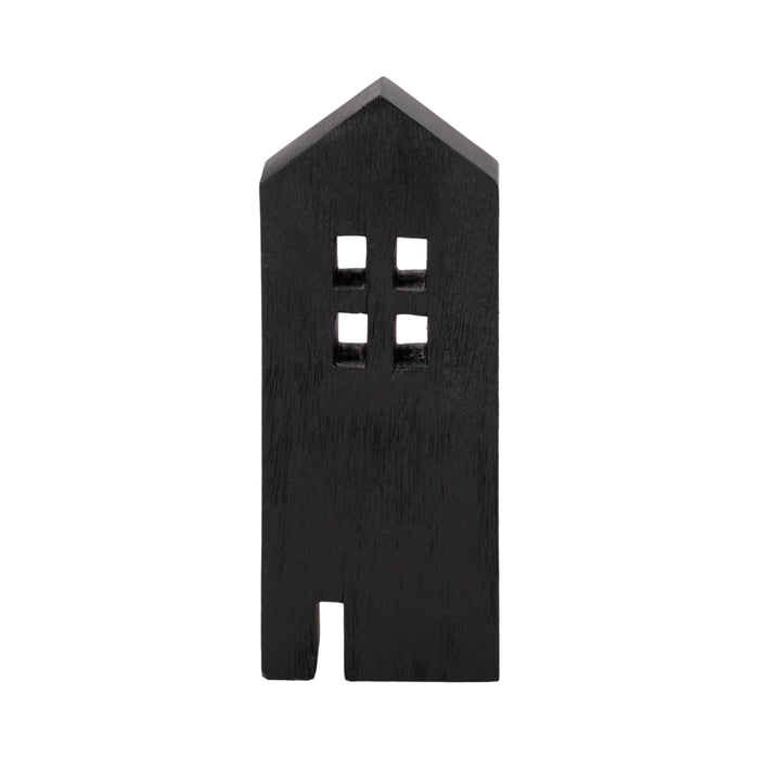 Article décoratif de table maison de 10 po en bois - noir