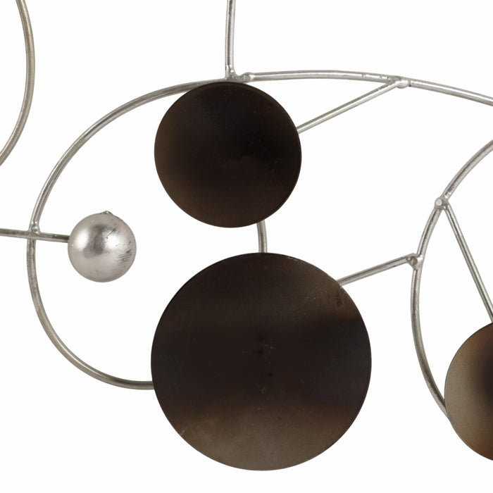 Décoration murale de 47 po avec petits disques en métal