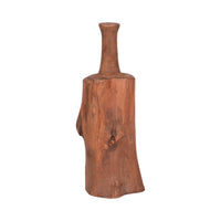 Article décoratif de table bouteille de 18 po en bois recyclé - brun