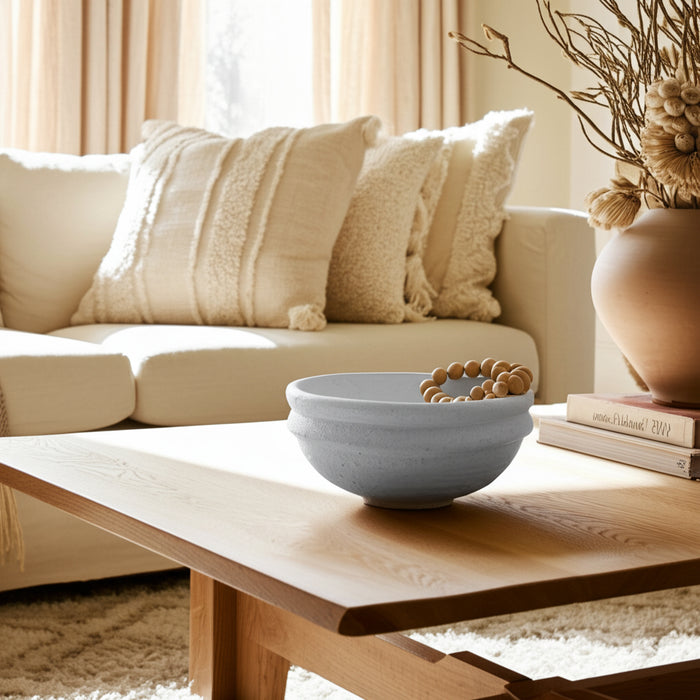 Bol texturé de 12 po x 12 po - blanc