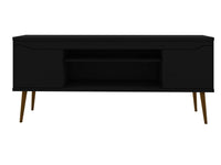 Meuble pour téléviseur Bradley de Manhattan Comfort de 62,99 po noir avec 2 tablettes multimédias et 2 tablettes de rangement - noir