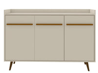 Buffet Bradley de Manhattan Comfort de 53,54 po avec 4 tablettes - blanc cassé