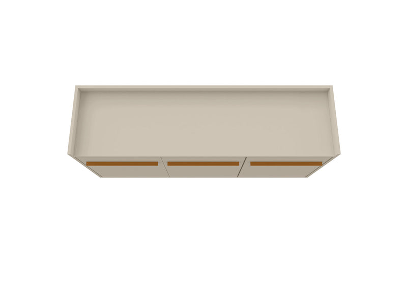 Buffet Bradley de Manhattan Comfort de 53,54 po avec 4 tablettes - blanc cassé