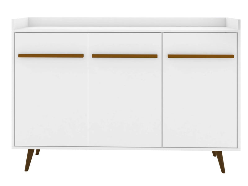 Buffet Bradley de Manhattan Comfort de 53,54 po avec 4 tablettes - blanc