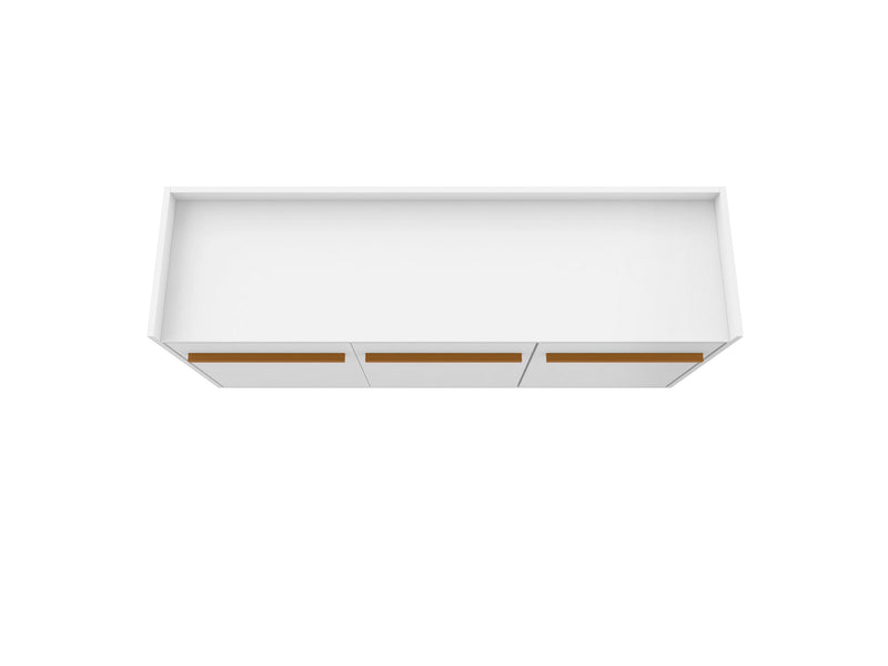 Buffet Bradley de Manhattan Comfort de 53,54 po avec 4 tablettes - blanc