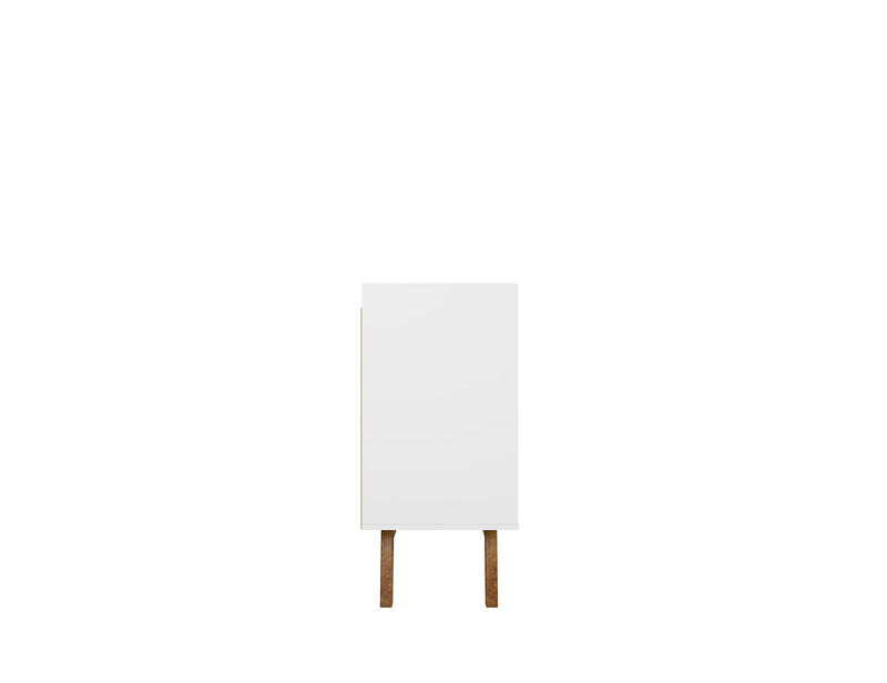 Desserte Addie de Manhattan Comfort de 53,54 po avec 5 tablettes - blanche