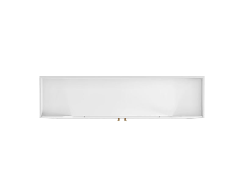 Desserte Addie de Manhattan Comfort de 53,54 po avec 5 tablettes - blanche