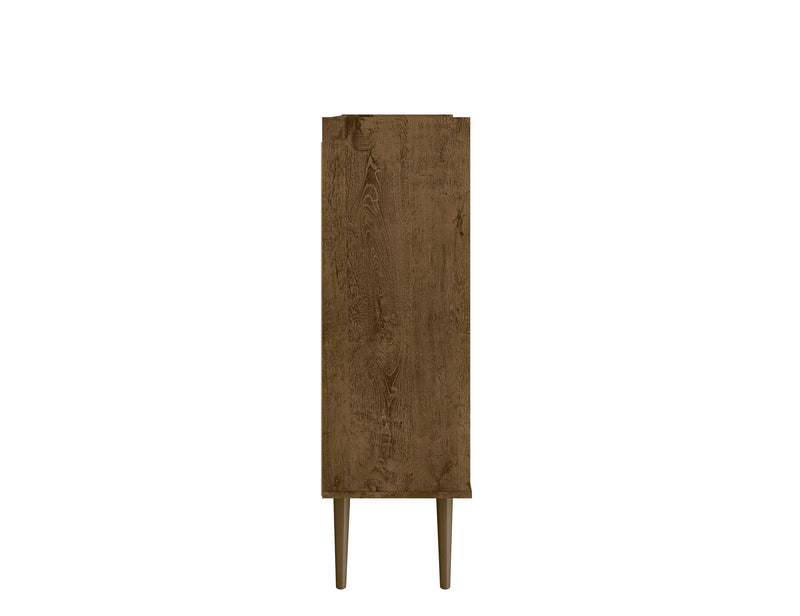Armoire décorative Bogart de Manhattan Comfort de style moderne du milieu du 20e siècle - brun rustique et naturelle