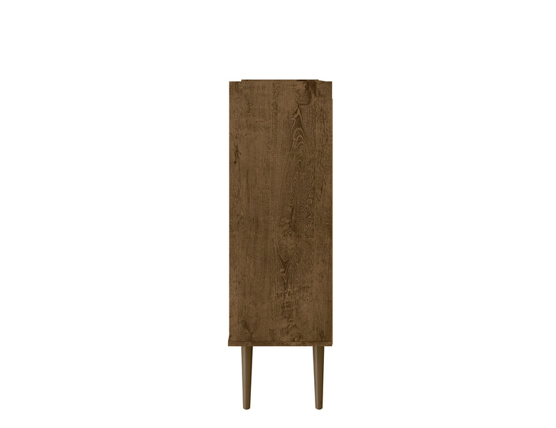 Armoire décorative Bogart de Manhattan Comfort de style moderne du milieu du 20e siècle - brun rustique et naturelle