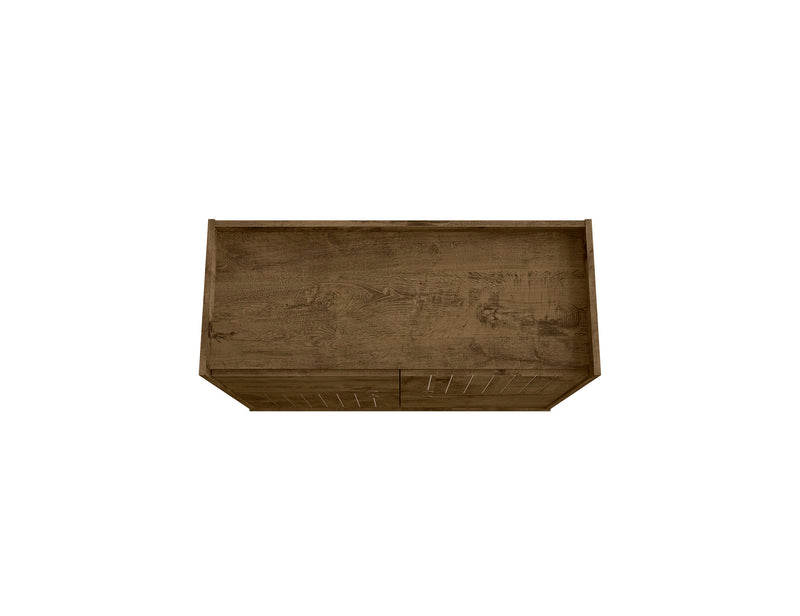 Armoire décorative Bogart de Manhattan Comfort de style moderne du milieu du 20e siècle - brun rustique et naturelle