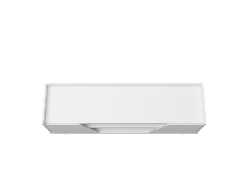 Meuble pour téléviseur Marcus de Manhattan Comfort de 53,14 po de style moderne du milieu du 20e siècle avec pattes en bois massif - blanc