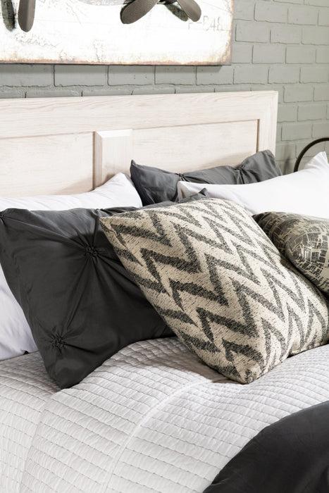 Lit à panneau Yorkdale fabriqué au Canada avec tête de lit et cadre de lit, blanc - format grand lit