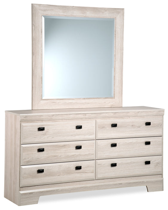 Miroir de commode de chambre à coucher Yorkdale, fabriqué au Canada - blanc