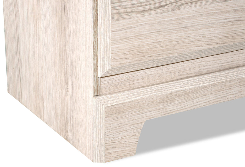 Table de nuit Yorkdale de 23,5 po (L) x 24,7 po (H) à 2 tiroirs, fabriquée au Canada - blanche