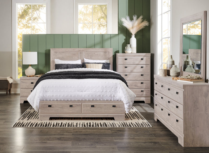 Commode Yorkdale de 61,4 po (L) x 32,3 po (H) à 6 tiroirs pour la chambre à coucher, fabriquée au Canada - blanche