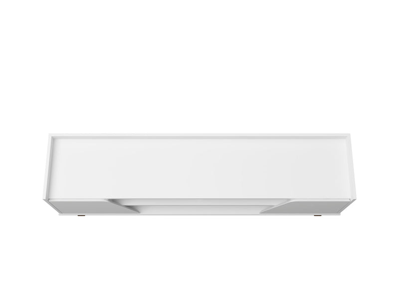 Meuble pour téléviseur Marcus de Manhattan Comfort de 62,99 po de style moderne du milieu du 20e siècle avec pattes en bois massif - blanc