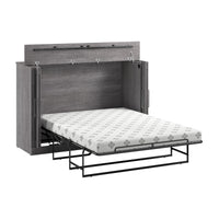 Armoire-lit double Pur de Bestar de 69 po (L) avec matelas - gris écor