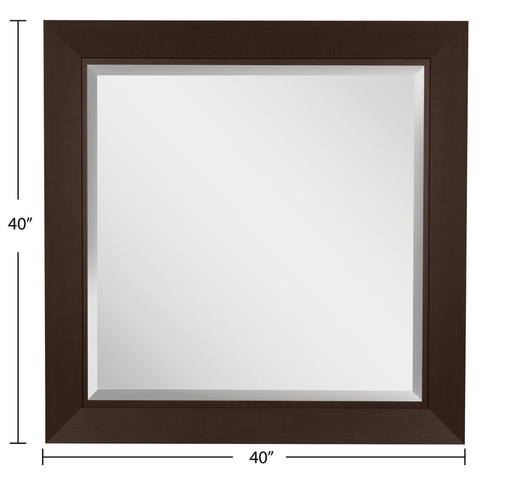 Miroir de commode de chambre à coucher Yorkdale, fabriqué au Canada - brun