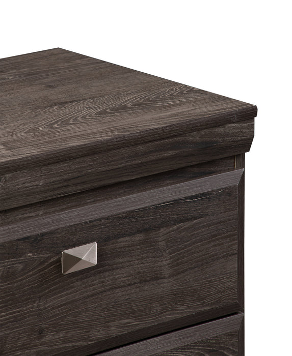 Table de nuit Yorkdale de 23,5 po (L) x 24,7 po (H) à 2 tiroirs, fabriquée au Canada - grise