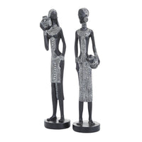 Femme africaine de 14 po en polystyrène - ensemble de 2