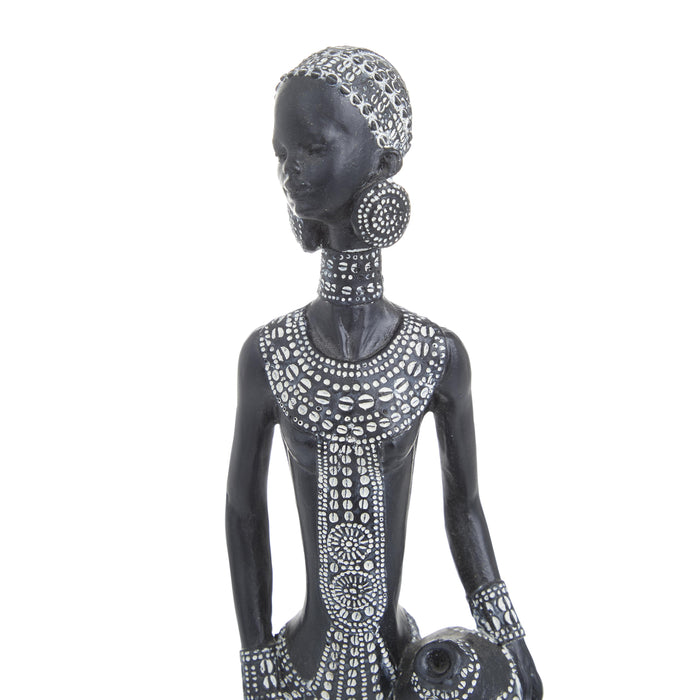 Femme africaine de 14 po en polystyrène - ensemble de 2