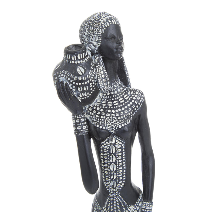 Femme africaine de 14 po en polystyrène - ensemble de 2