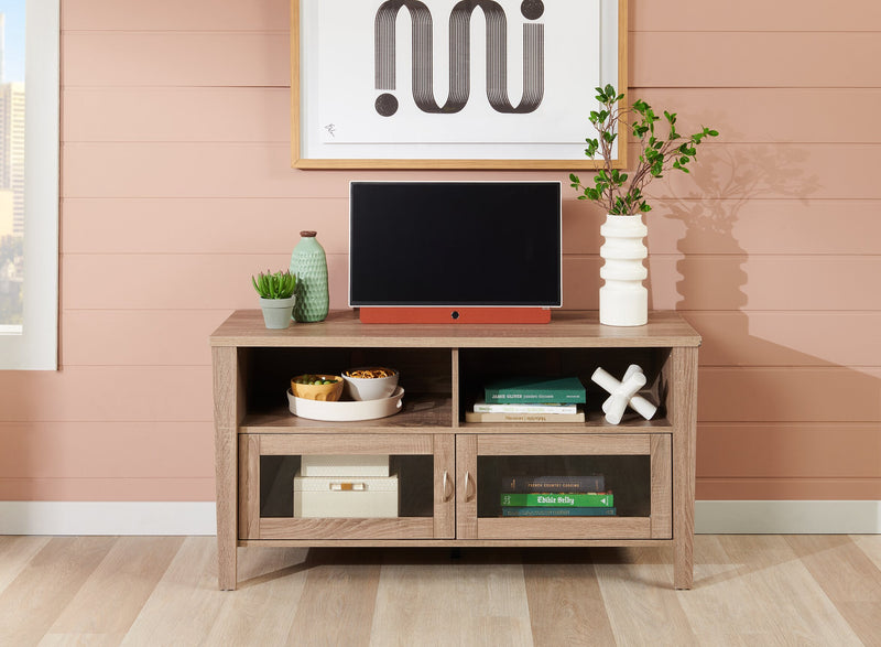 Meuble pour téléviseur Bailey de 47 po avec rangement et système de gestion des câbles pour téléviseurs jusqu’à 55 po - gris