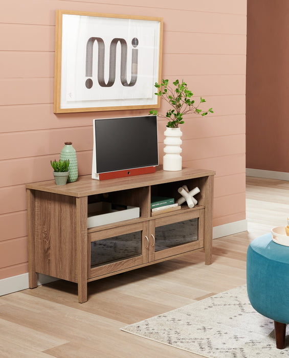 Meuble pour téléviseur Bailey de 47 po avec rangement et système de gestion des câbles pour téléviseurs jusqu’à 55 po - gris