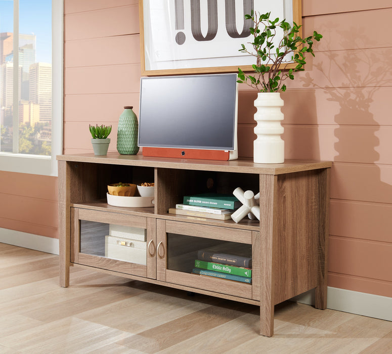 Meuble pour téléviseur Bailey de 47 po avec rangement et système de gestion des câbles pour téléviseurs jusqu’à 55 po - gris