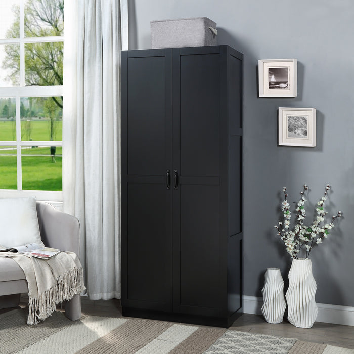 Armoire de rangement moderne Hopkins de Manhattan Comfort - noire