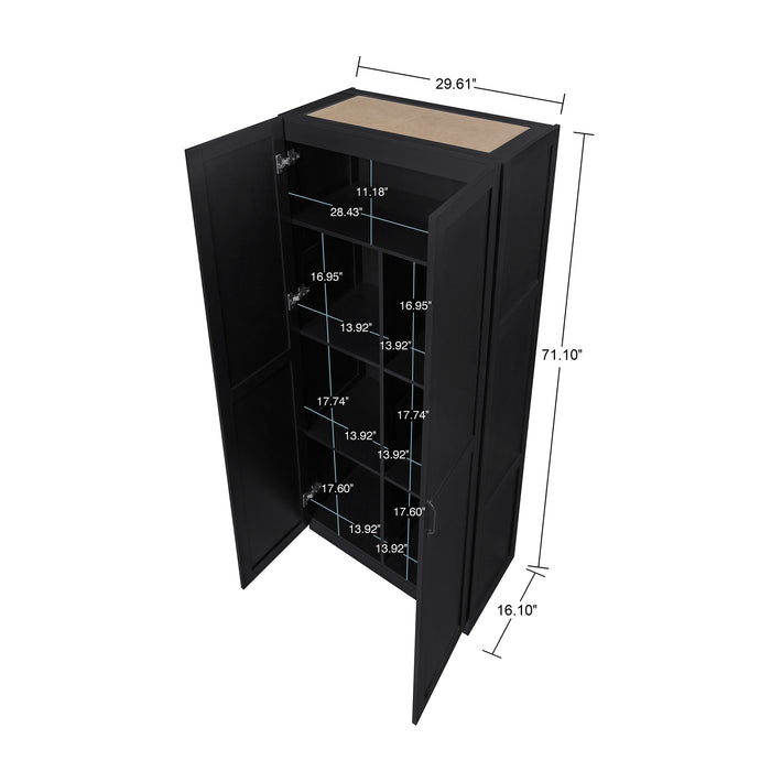 Armoire de rangement moderne Hopkins de Manhattan Comfort - noire