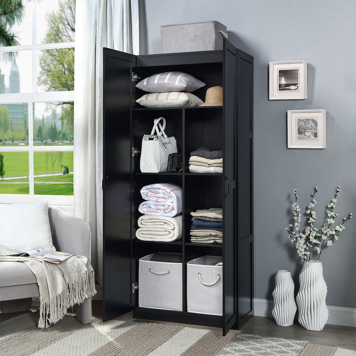 Armoire de rangement moderne Hopkins de Manhattan Comfort - noire
