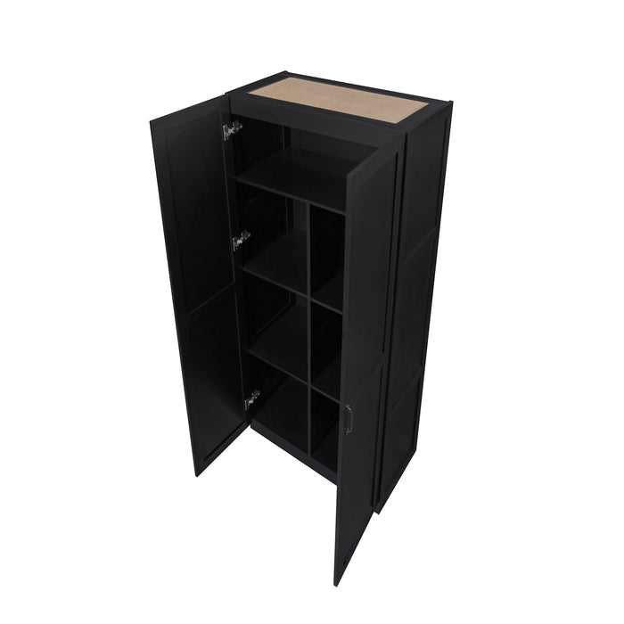 Armoire de rangement moderne Hopkins de Manhattan Comfort - noire