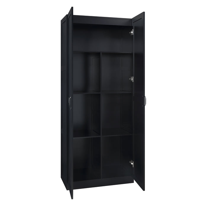 Armoire de rangement moderne Hopkins de Manhattan Comfort - noire