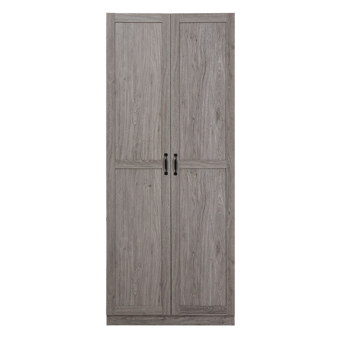 Armoire de rangement autoportante moderne Hopkins de Manhattan Comfort avec 7 tablettes - noire