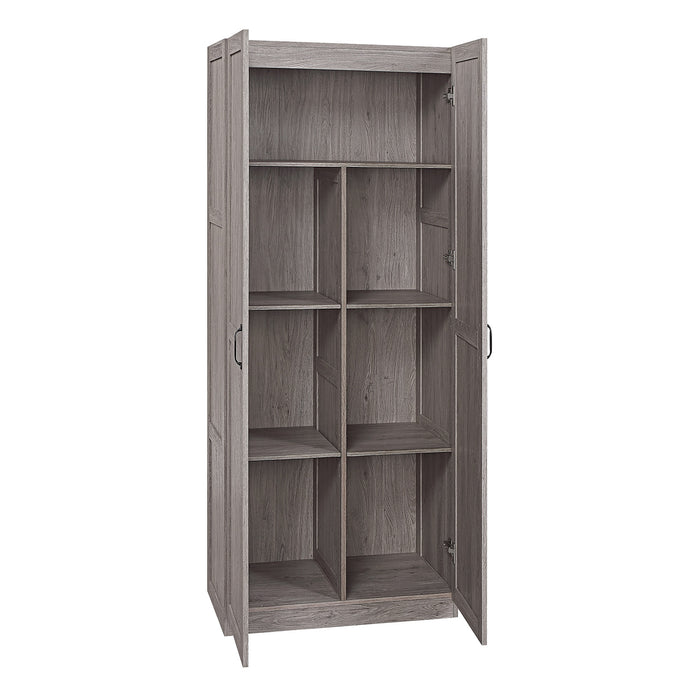 Armoire de rangement autoportante moderne Hopkins de Manhattan Comfort avec 7 tablettes - noire
