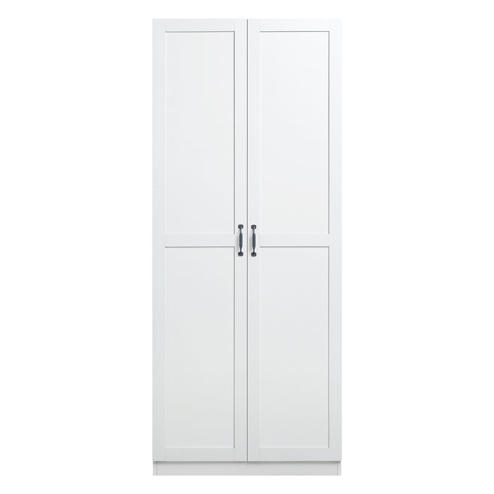 Armoire de rangement autoportante moderne Hopkins de Manhattan Comfort avec 7 tablettes - grise
